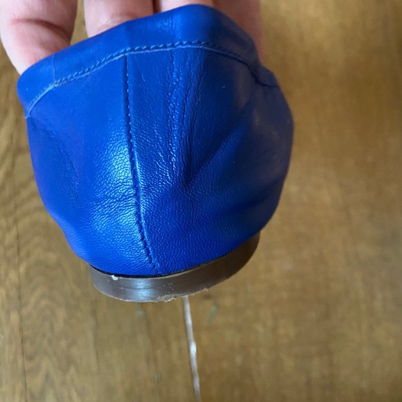 J.Crew Blue Leather Ballet Flats with Bow - Picture 8 of 11